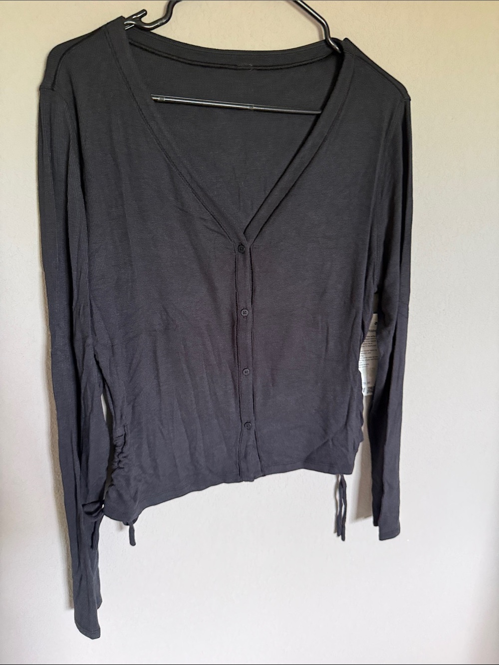 lululemon athletica Black Button-Front V-Neck Cardigan